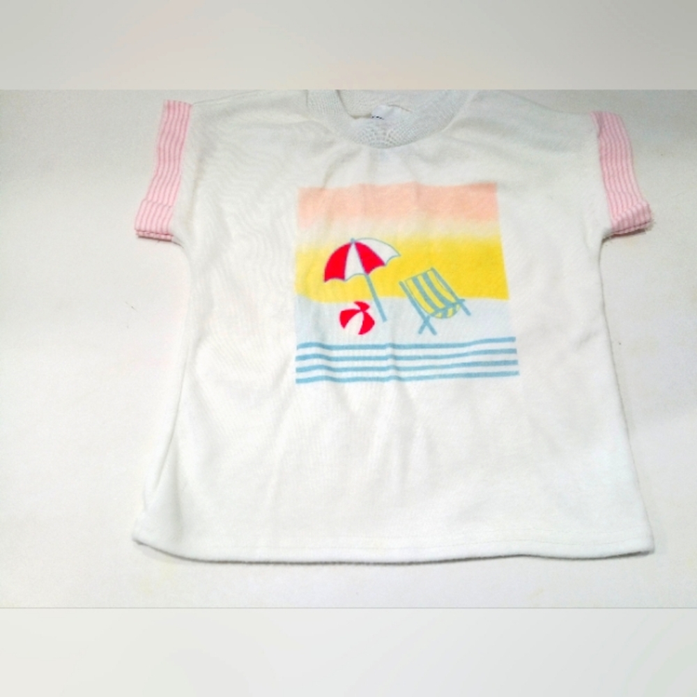 Vintage Toddler Beach Top Shirt Size 12 Months MY VERY OWN NEW YORK PARIS